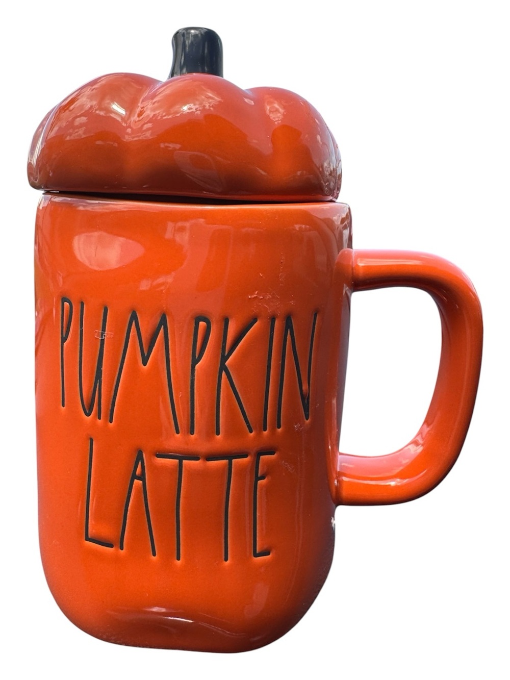 Rae Dunn Pumpkin Latte Mug with Pumpkin Lid - Orange; adorable for fall!